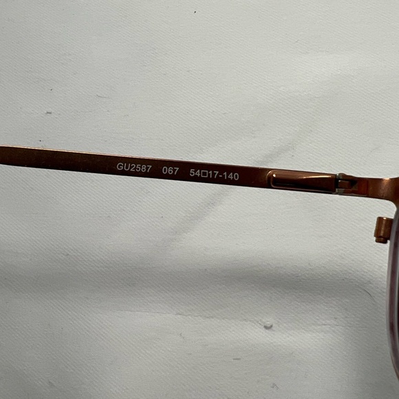 Guess Copper Metal Square Eyeglasses - Frames only - Picture 3 of 7